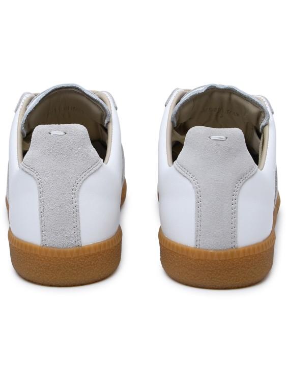 MAISON MARGIELA Replica Leather And Suede Sneakers In White Product Image
