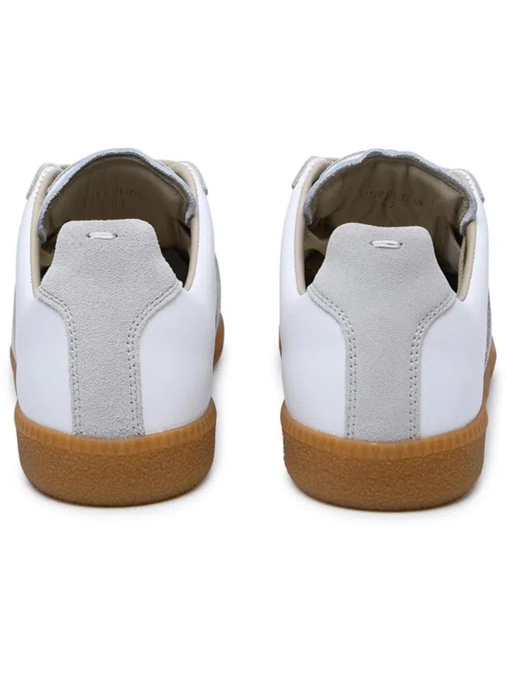 MAISON MARGIELA Replica Leather And Suede Sneakers In White Product Image