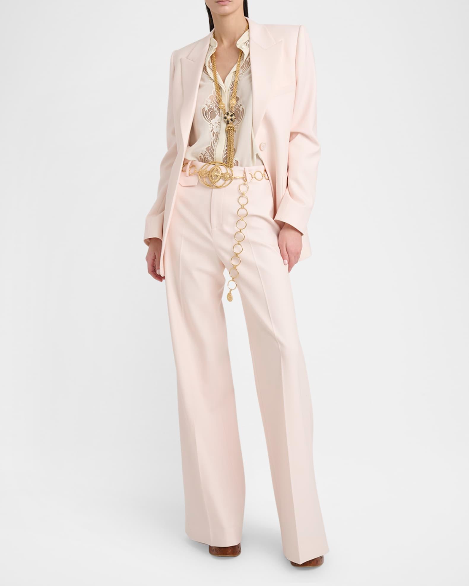 High-Rise Wide-Leg Suiting Trousers Product Image