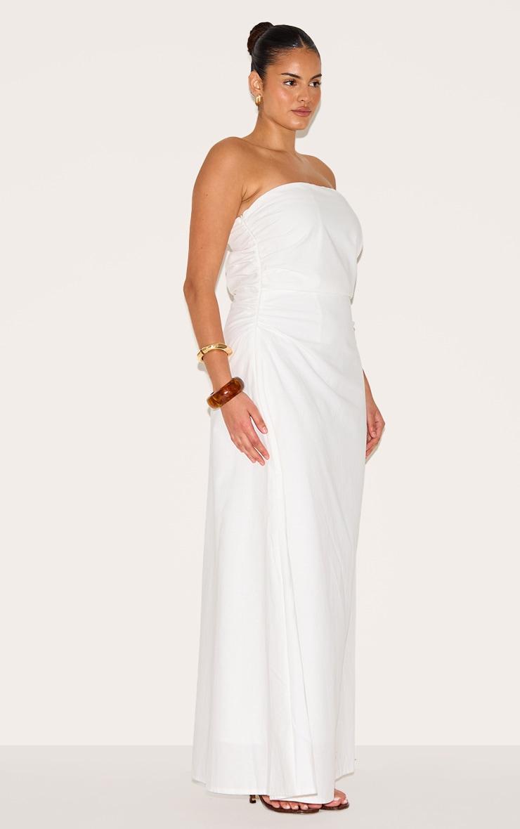 Plus White Maxi Bandeau Dress Product Image