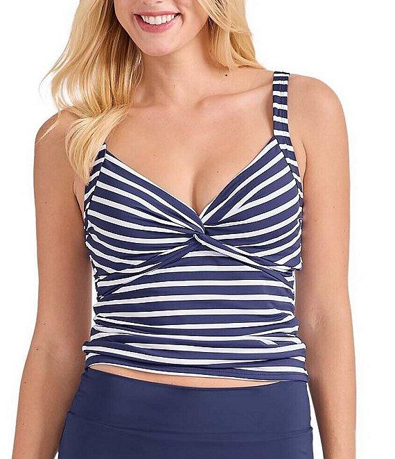 Tommy Bahama Pearl Solid Texture Pique Skirted Swim Bottom Product Image