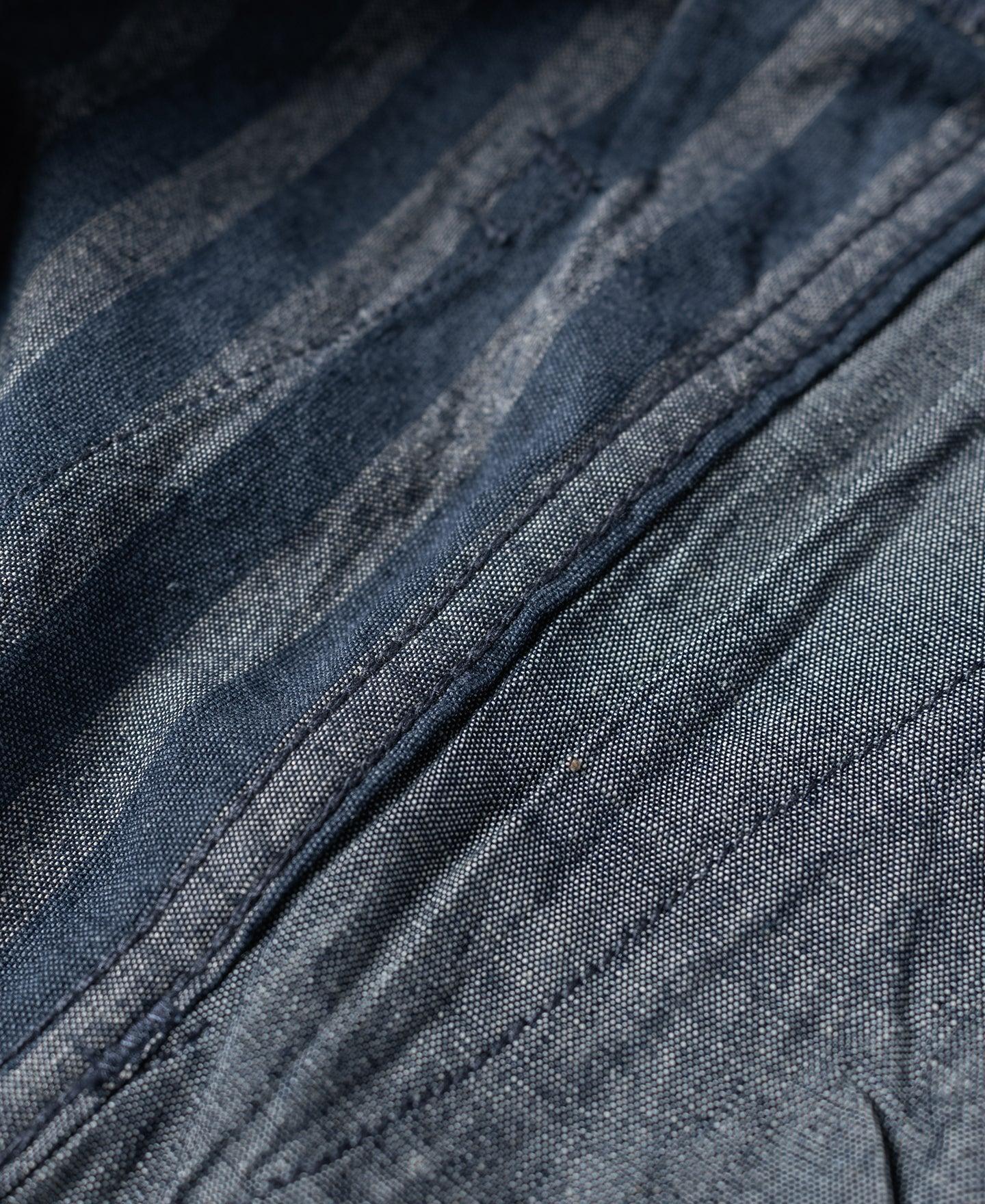 Relaxed Fit Striped Chambray Shorts Product Image