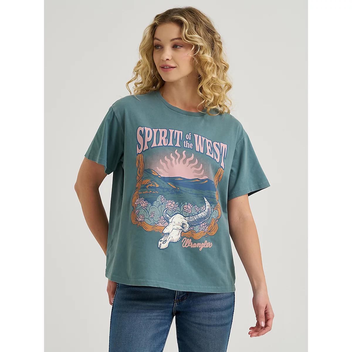 Women's Wrangler Western Graphic Girlfriend Tee in Goblin Product Image