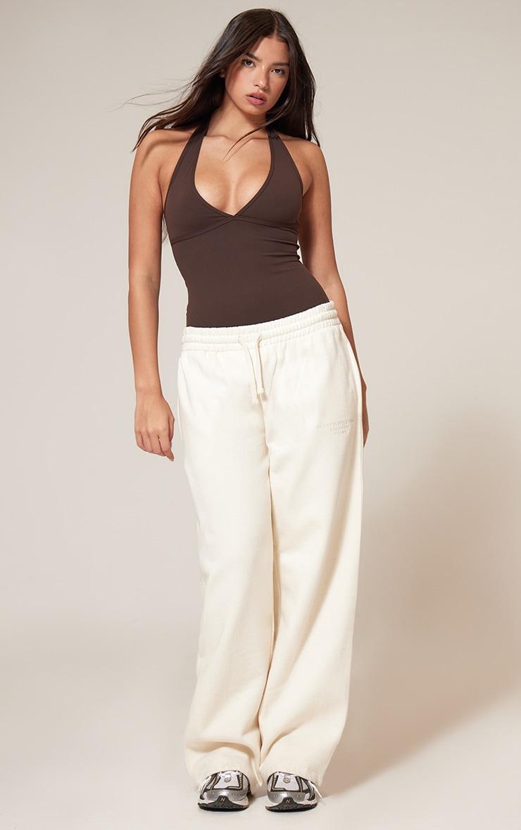 Coffee Contour Halterneck Bodysuit Product Image