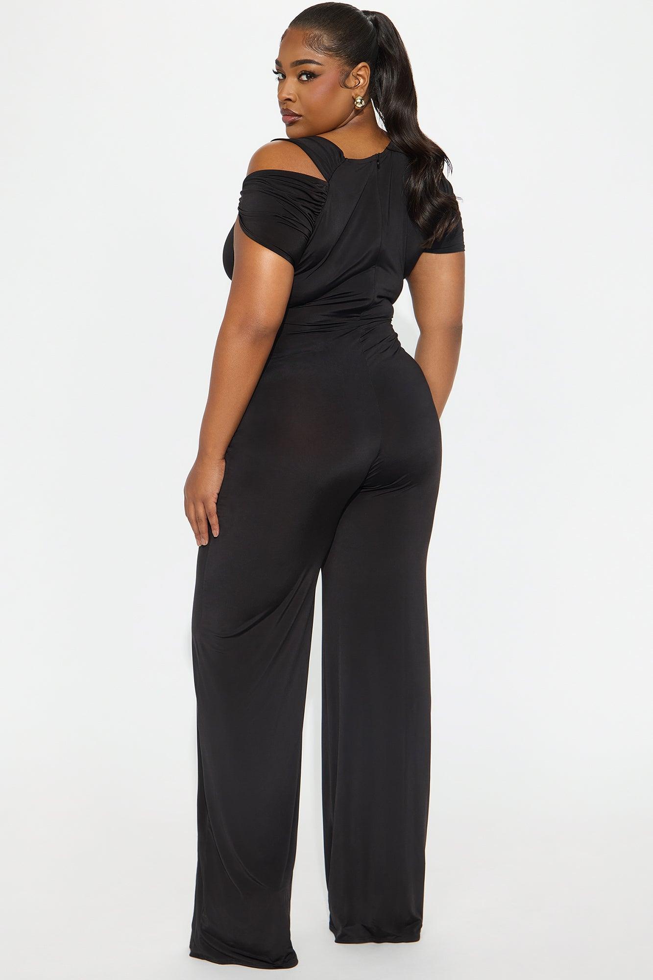 Twist It Up Cut Out Jumpsuit - Black Female Product Image