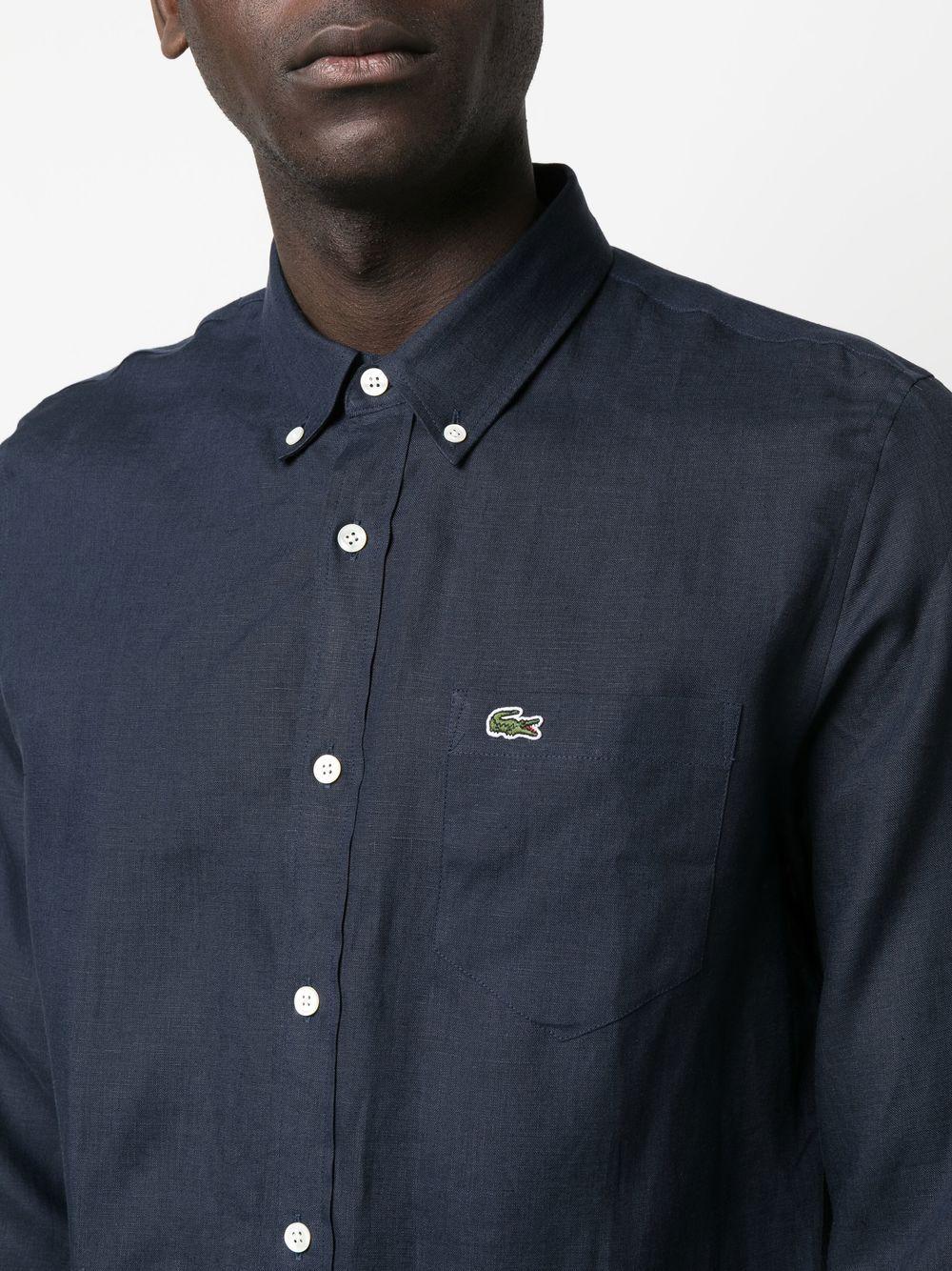 logo-embroidered button-down shirt Product Image