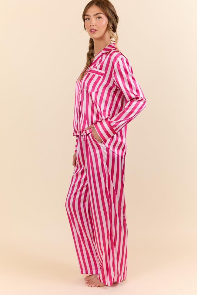 That's Our Secret Striped Satin Pajama Set DOORBUSTER Product Image