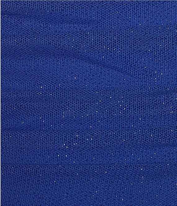 Pear Culture Spaghetti Strap Square Neck Wrap Tail Glitter Dress Product Image