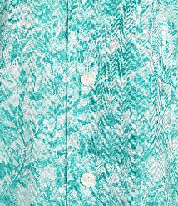 Daniel Cremieux Signature Label Tonal Floral Print Short Sleeve Woven Shirt Product Image