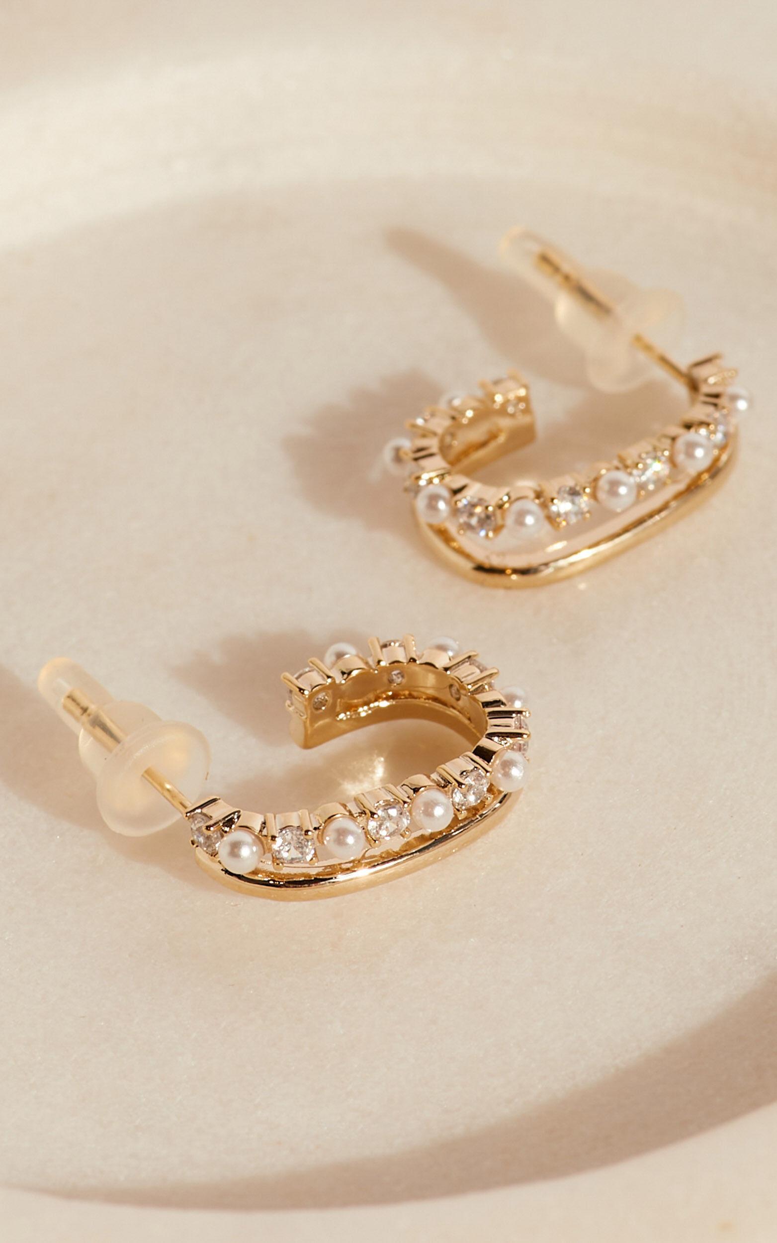 Haisley Hoop Earrings in Gold Product Image
