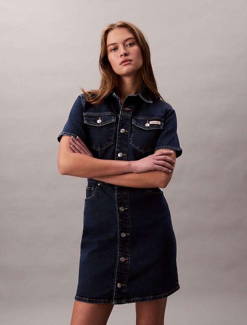 Denim Trucker Dress Product Image