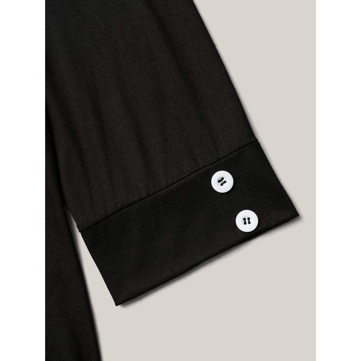 Plus Size Zebra Print Panel Round Neck T-Shirt Black Women Casual Contrast Round Neck Loose Everyday T-shirts BloomChic 26/4X Product Image