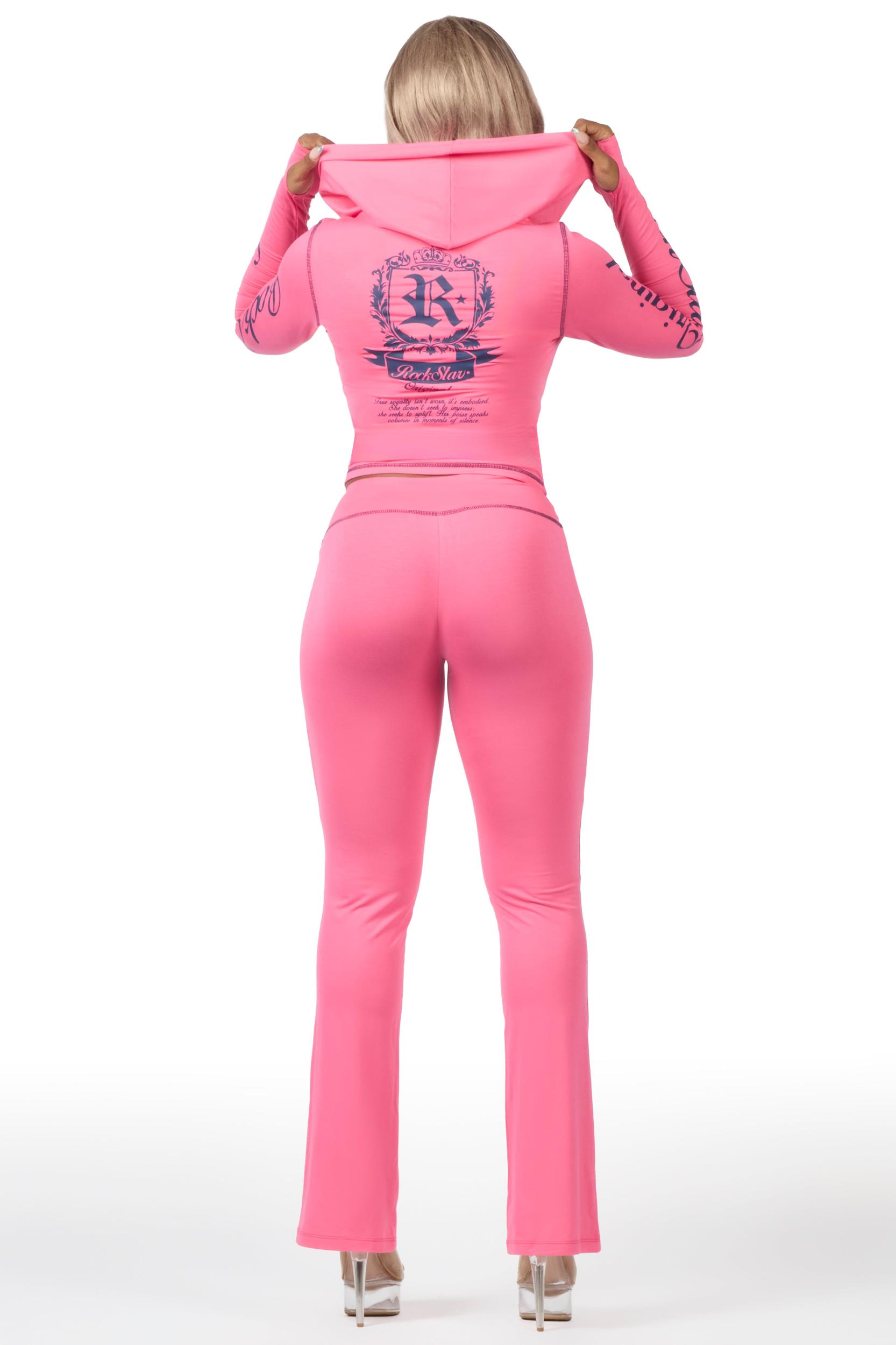 Desmine Hot Pink Lounge Trackset Female Product Image