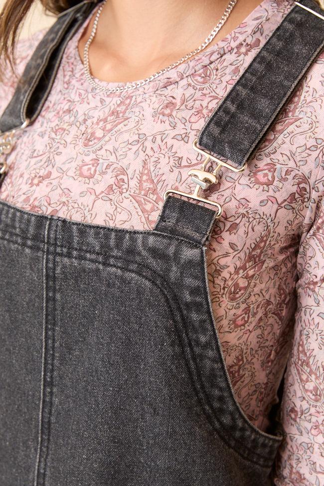 Shailene Black Denim Overall Dress Product Image
