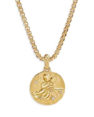 Womens Zodiac Amulet in 18K Yellow Gold with Diamonds Product Image
