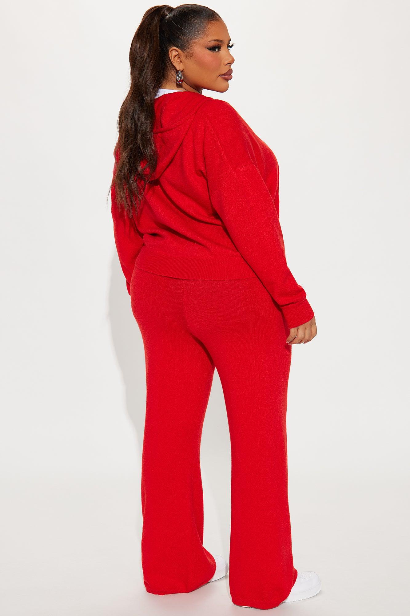99 Problems Sweater Pant Set - Red Product Image