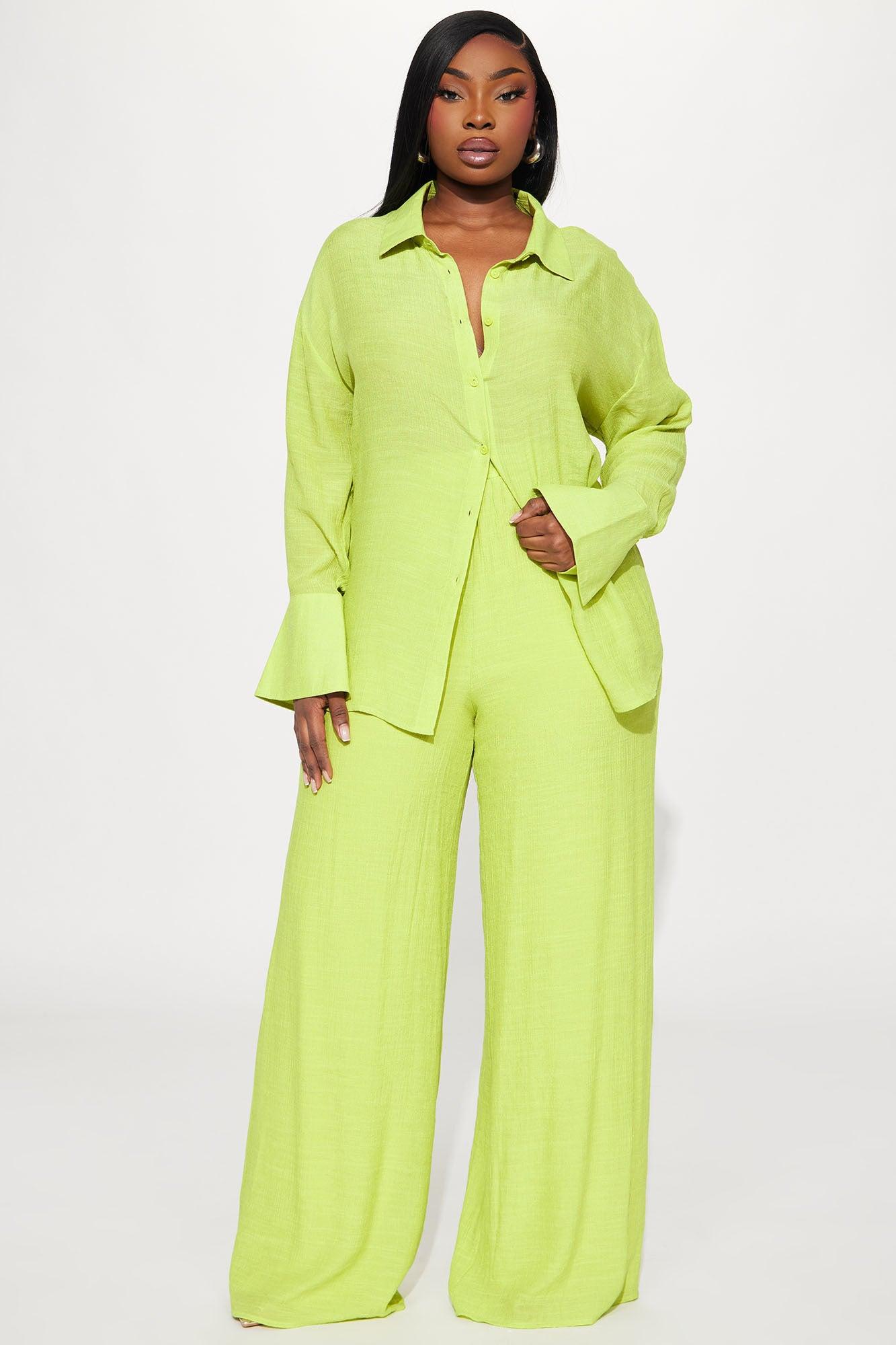 My Moment Gauze Pant Set - Green Product Image