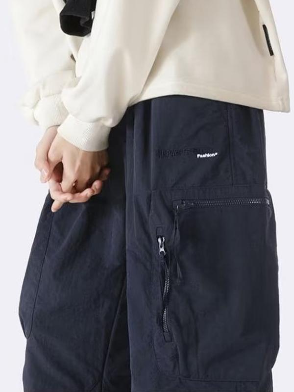 Men's Zip Up Pocket Bound Feet Cargo Pants Product Image