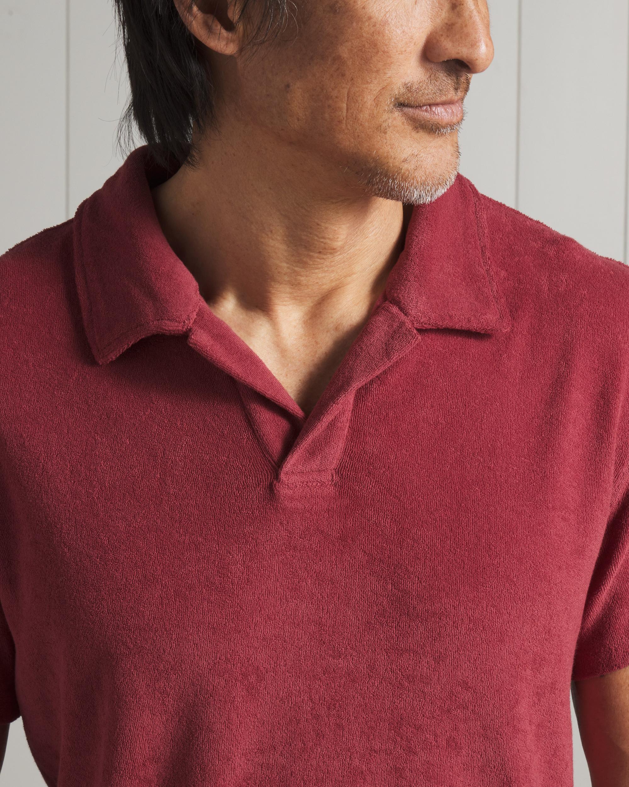 Riviera Terry Polo - Brick Red Product Image