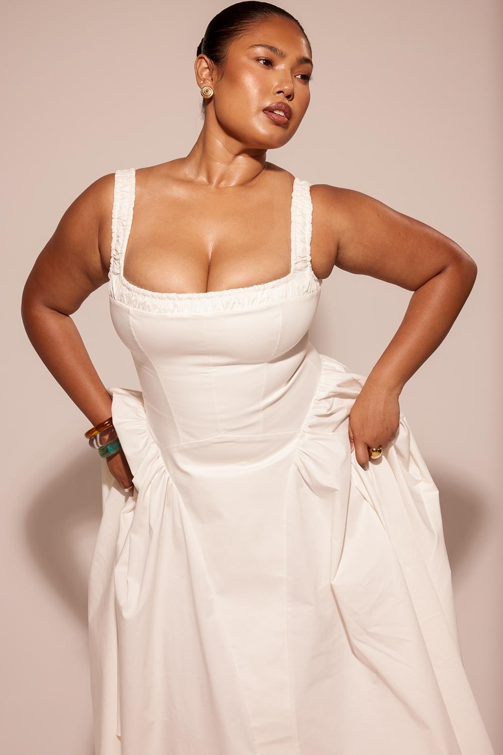 Dorothy  white cotton midi sundress Product Image