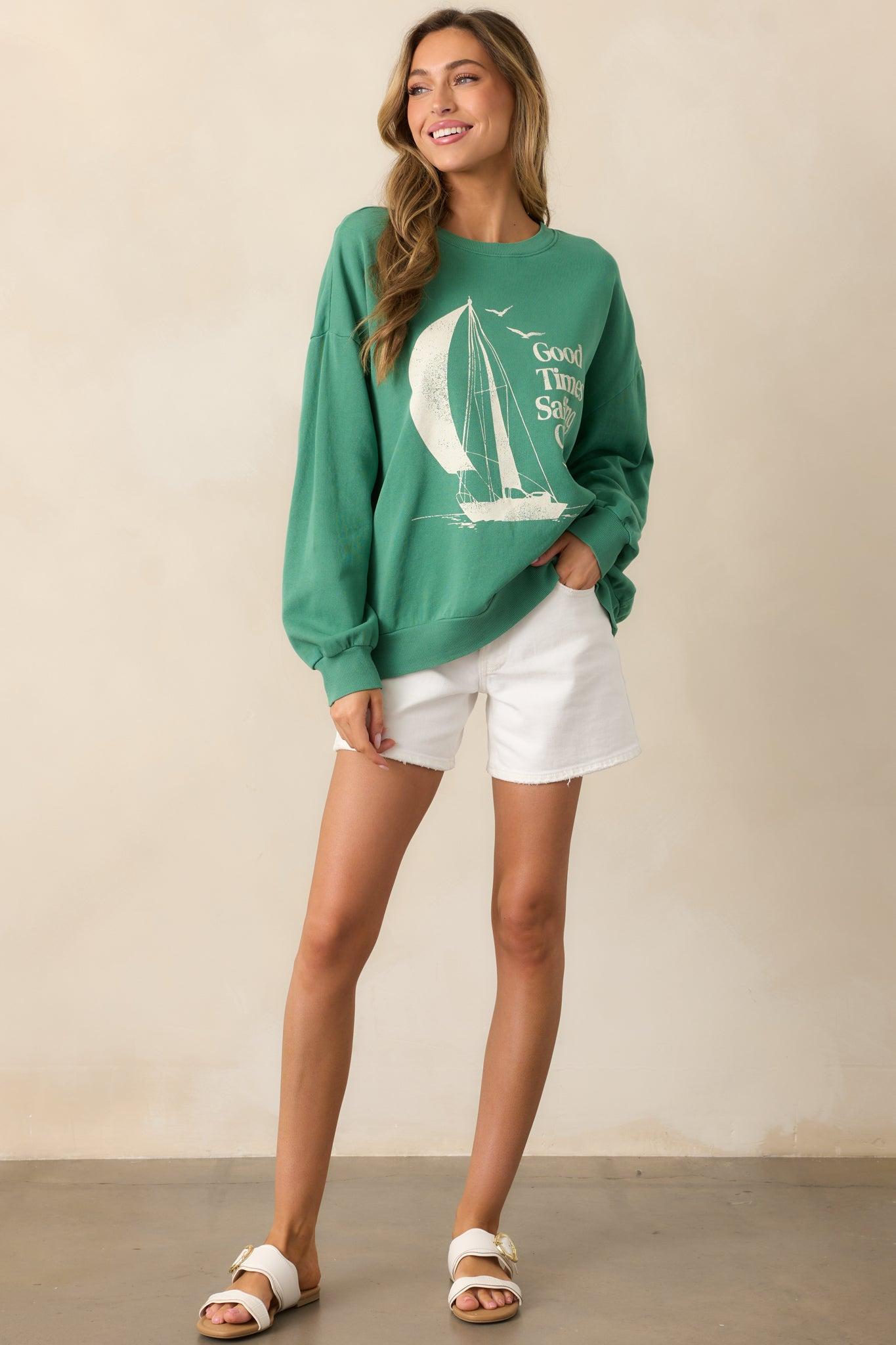 Headed To The Market White Denim Shorts Product Image