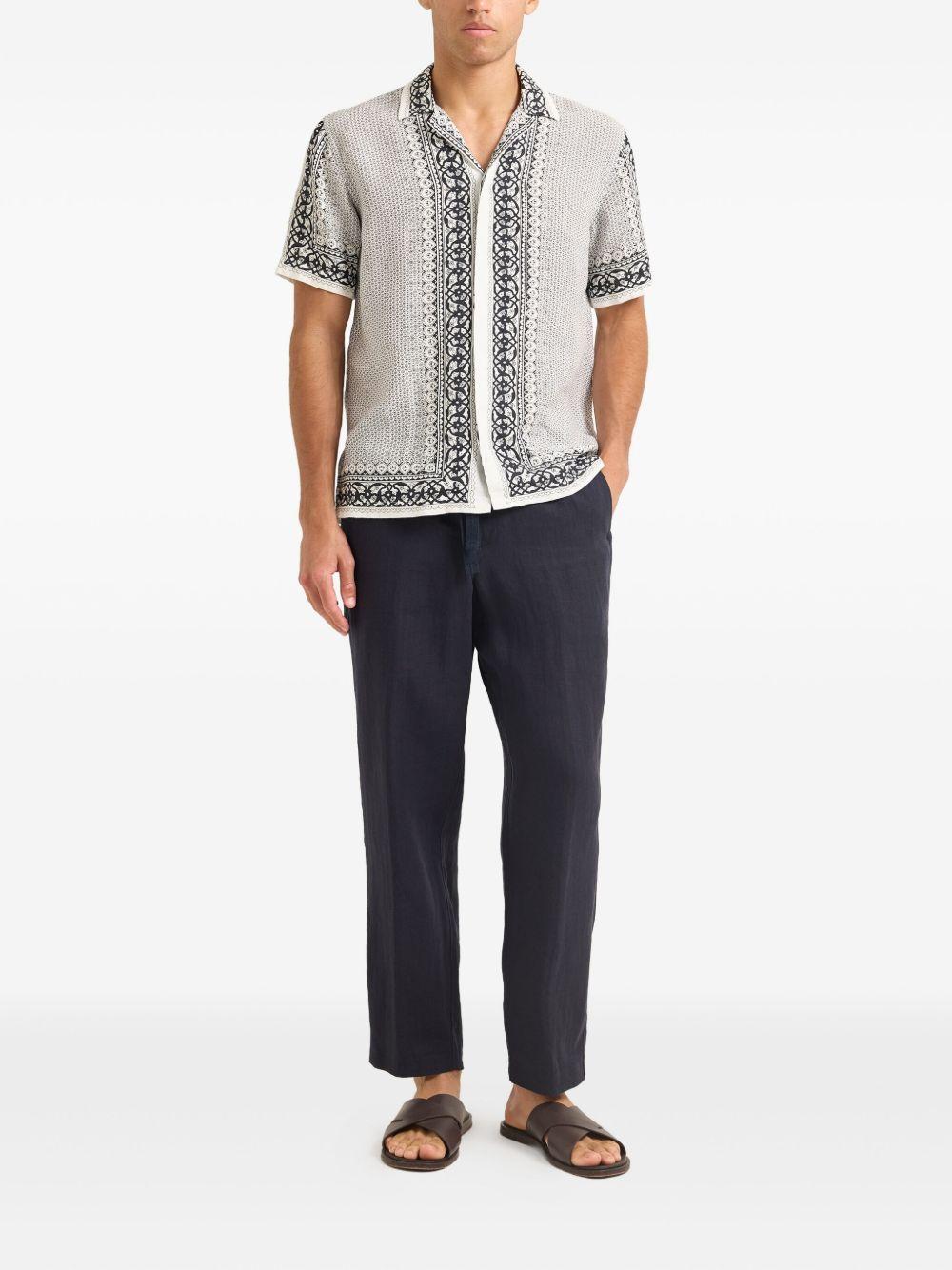 Maitan patterned linen shirt Product Image