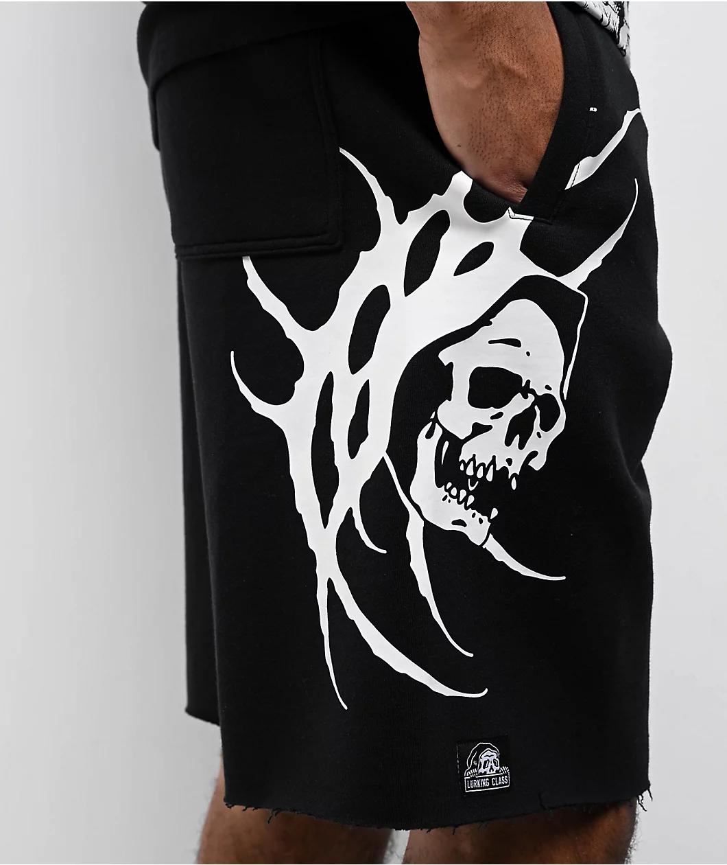 Lurking Class by Sketchy Tank x Kyle Grand Sins Black Sweat Shorts Product Image
