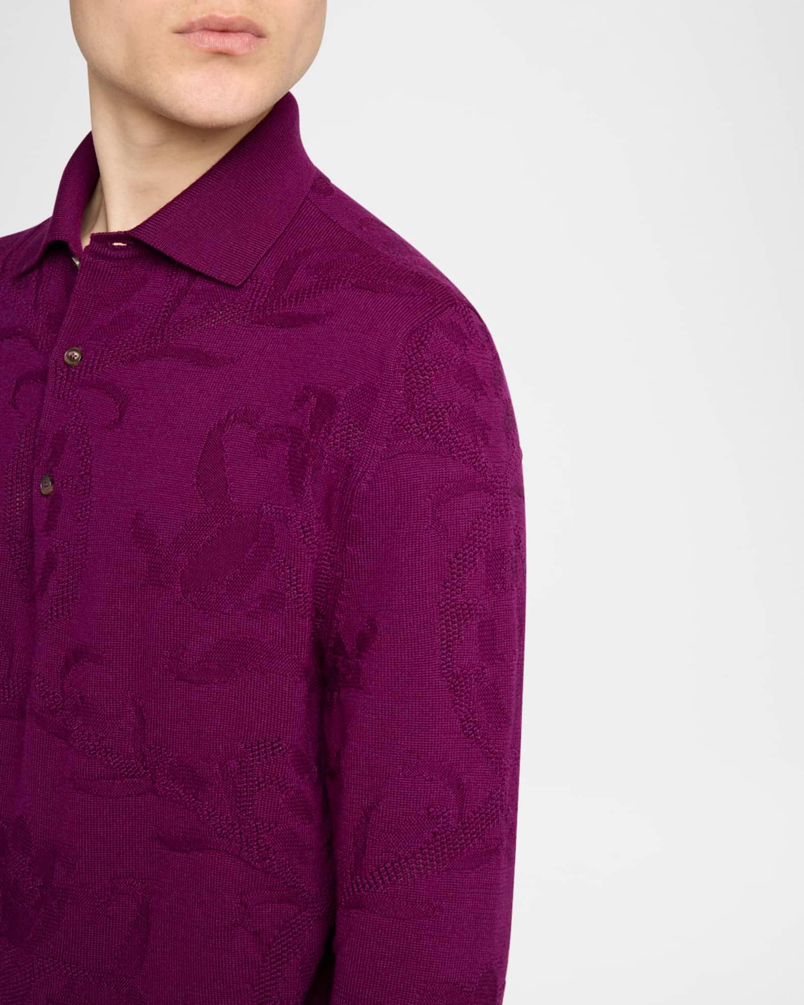 Men's Large Paisley Jacquard Crewneck Sweater Product Image
