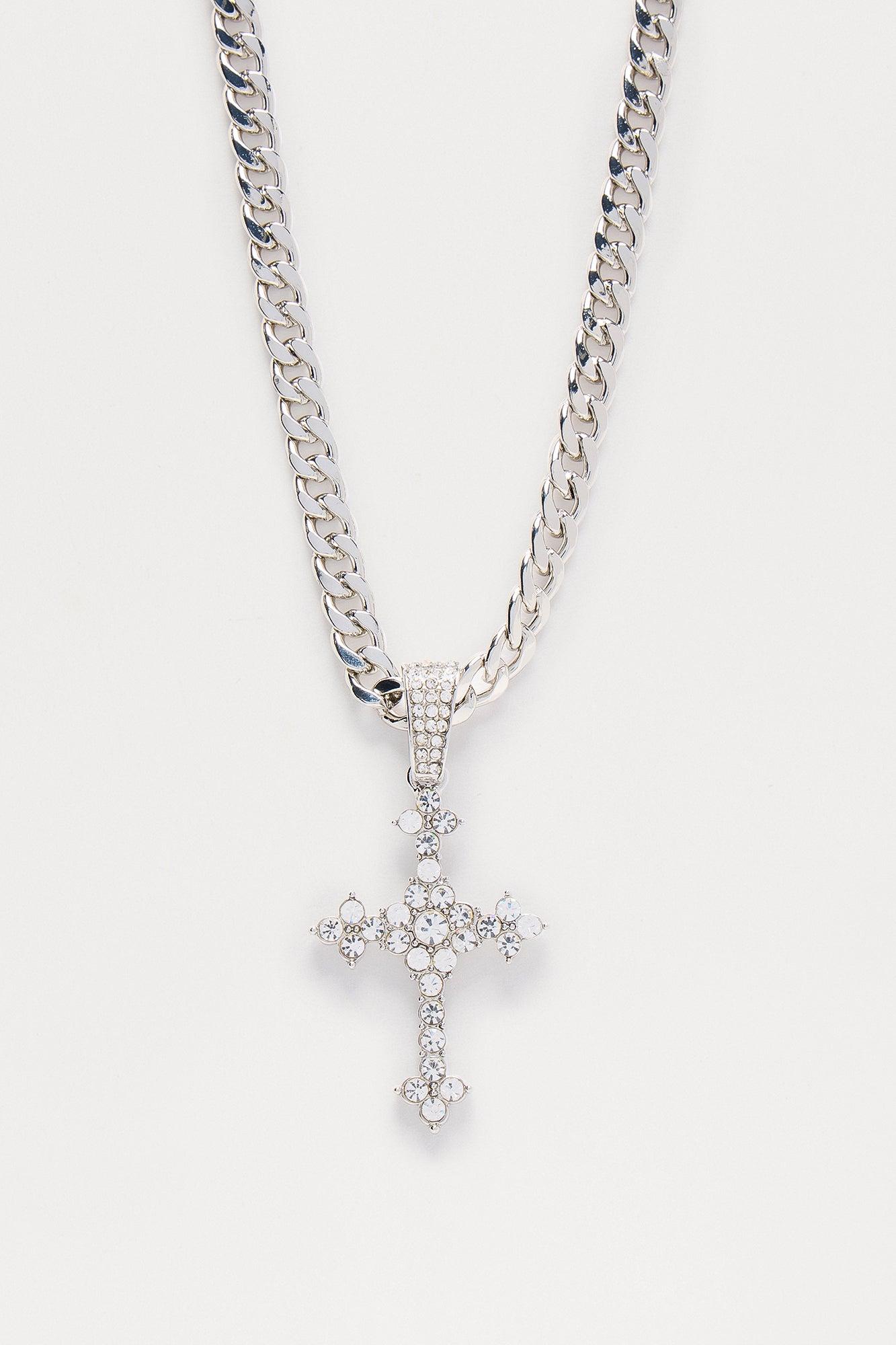 Bunker Cross Necklace - Silver Product Image