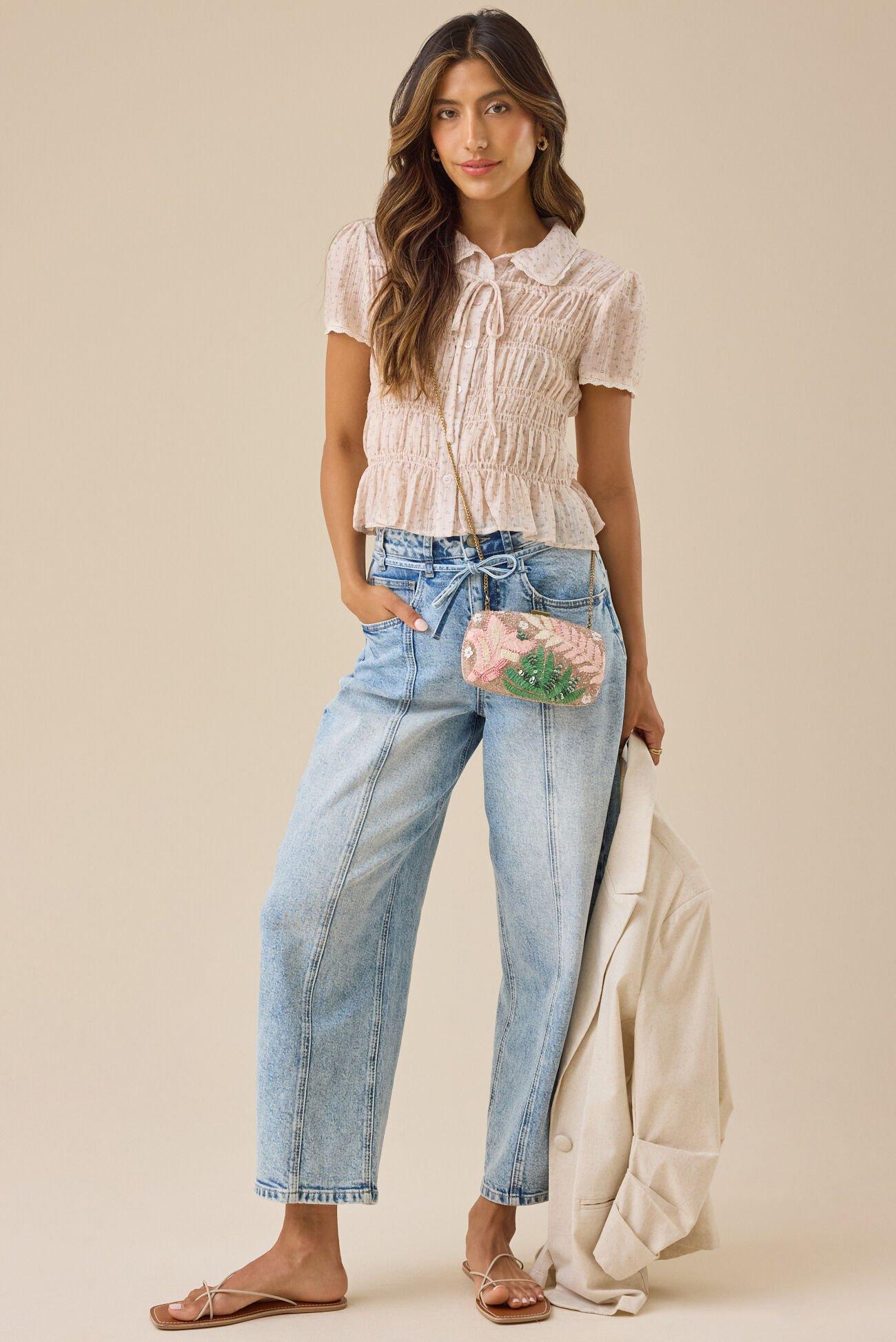 Petunia Floral Button-Up Top Product Image