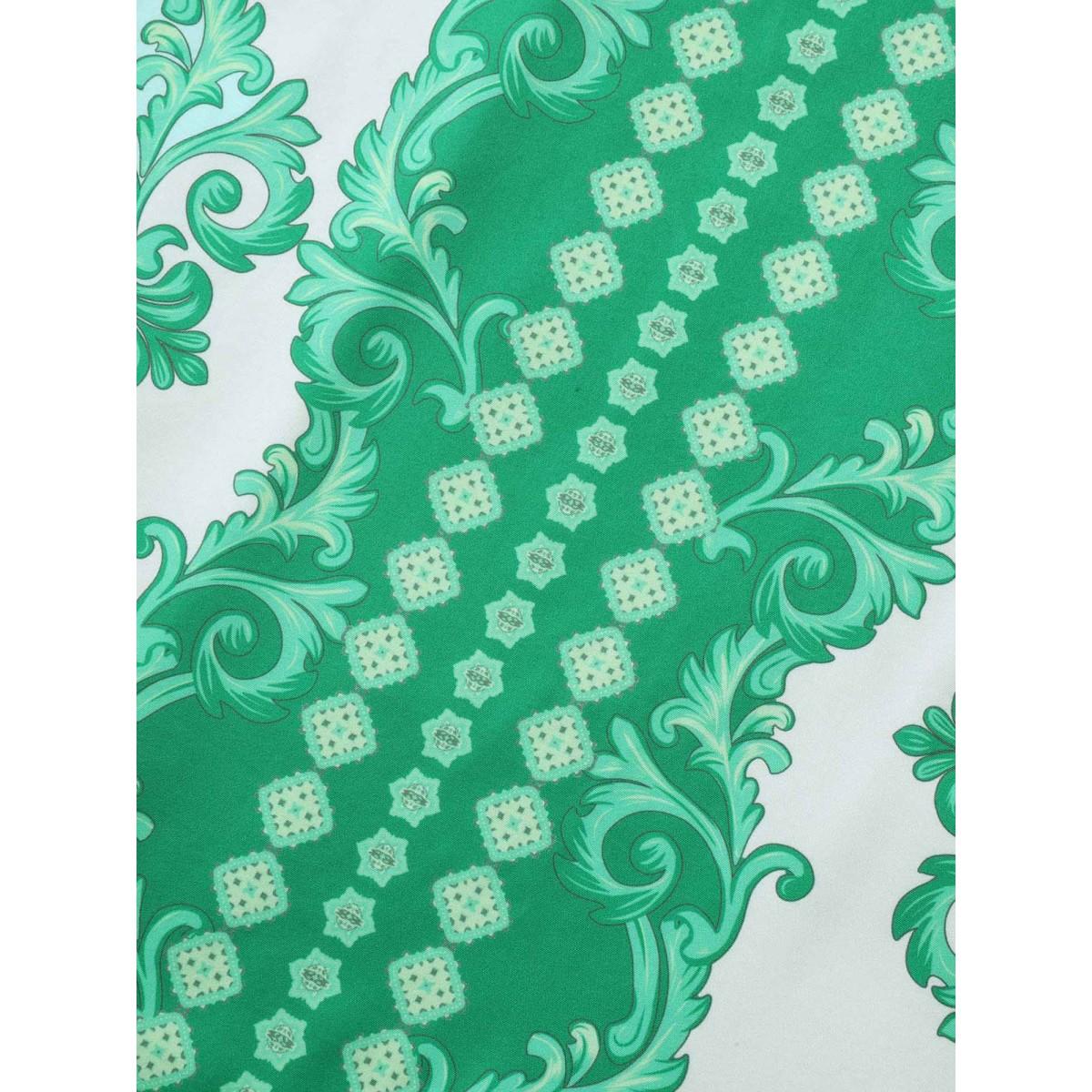 Plus Size Floral Print High-Low Hem Midi Dress Emerald Women Heart neckline Sleeveless Curvy BloomChic 28/5X Product Image