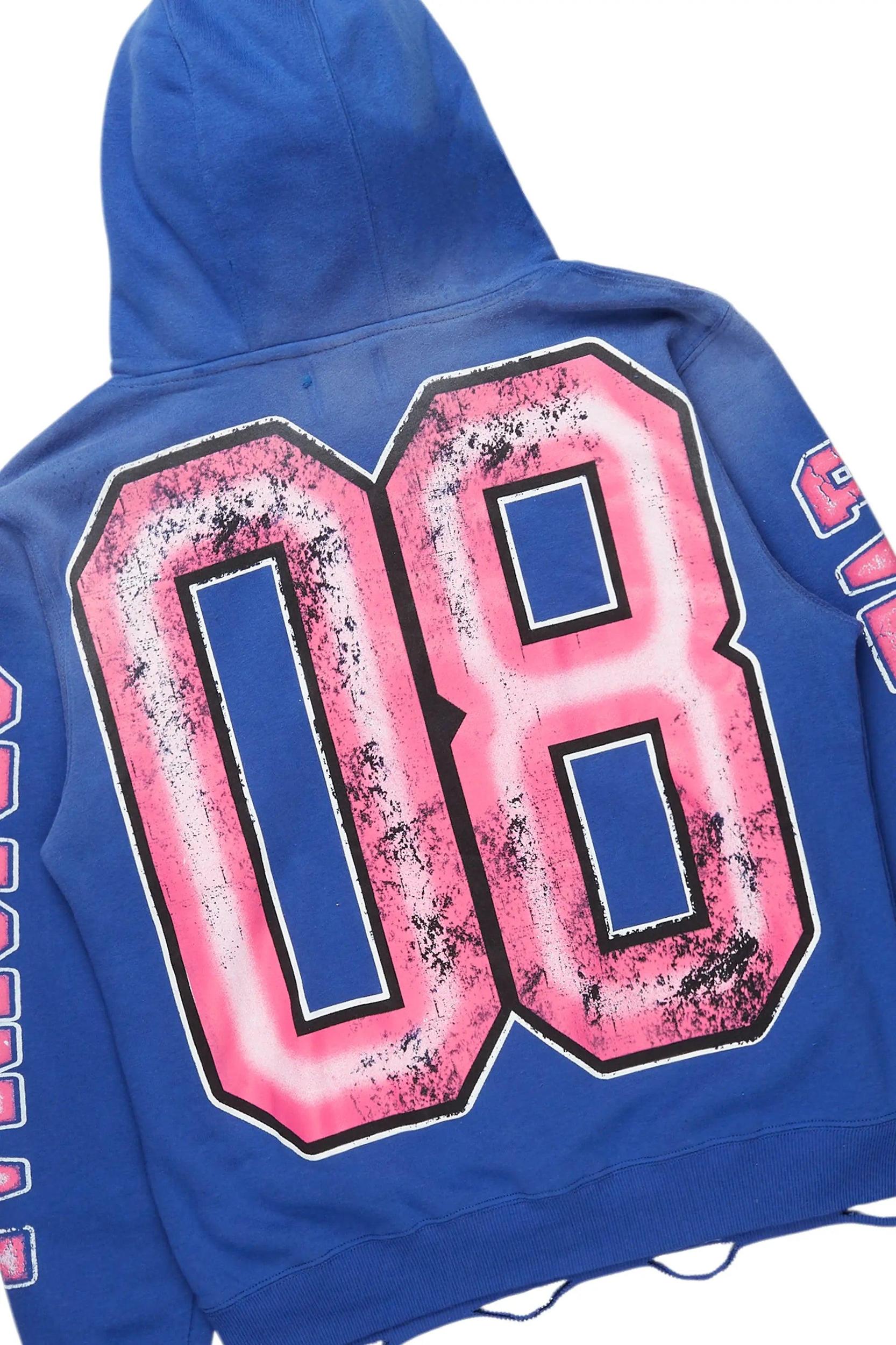 Fields Royal/Light Blue Hoodie/Super Stacked Flare Jean Bundle Male Product Image