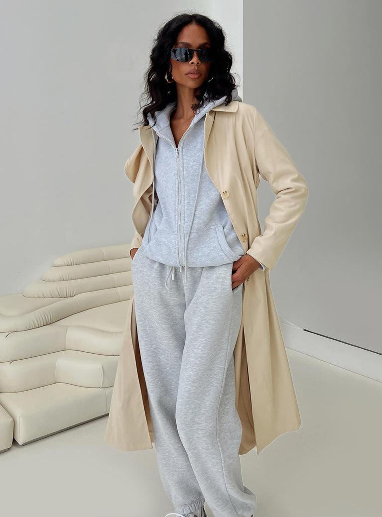 Haili Trench Coat Beige Product Image