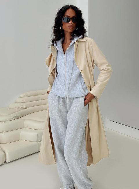 Haili Trench Coat Beige Product Image