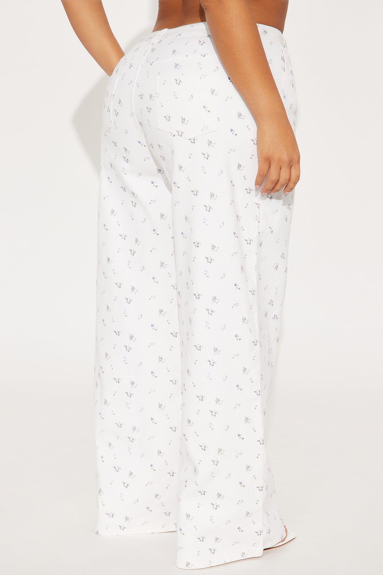Fever Wide Leg Streetwear Pant - Off White Female Product Image