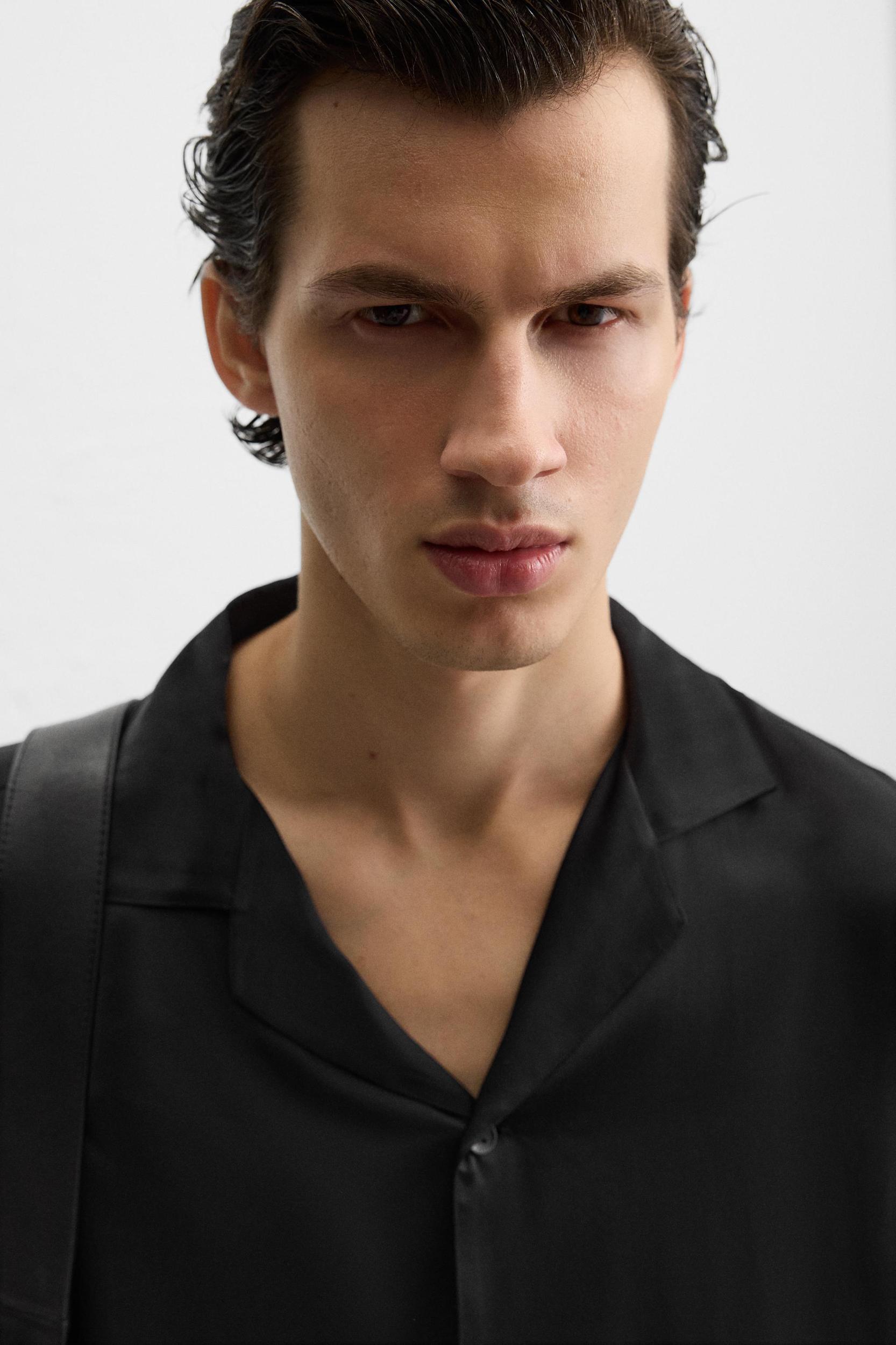 RELAXED FIT SATIN SHIRT Product Image