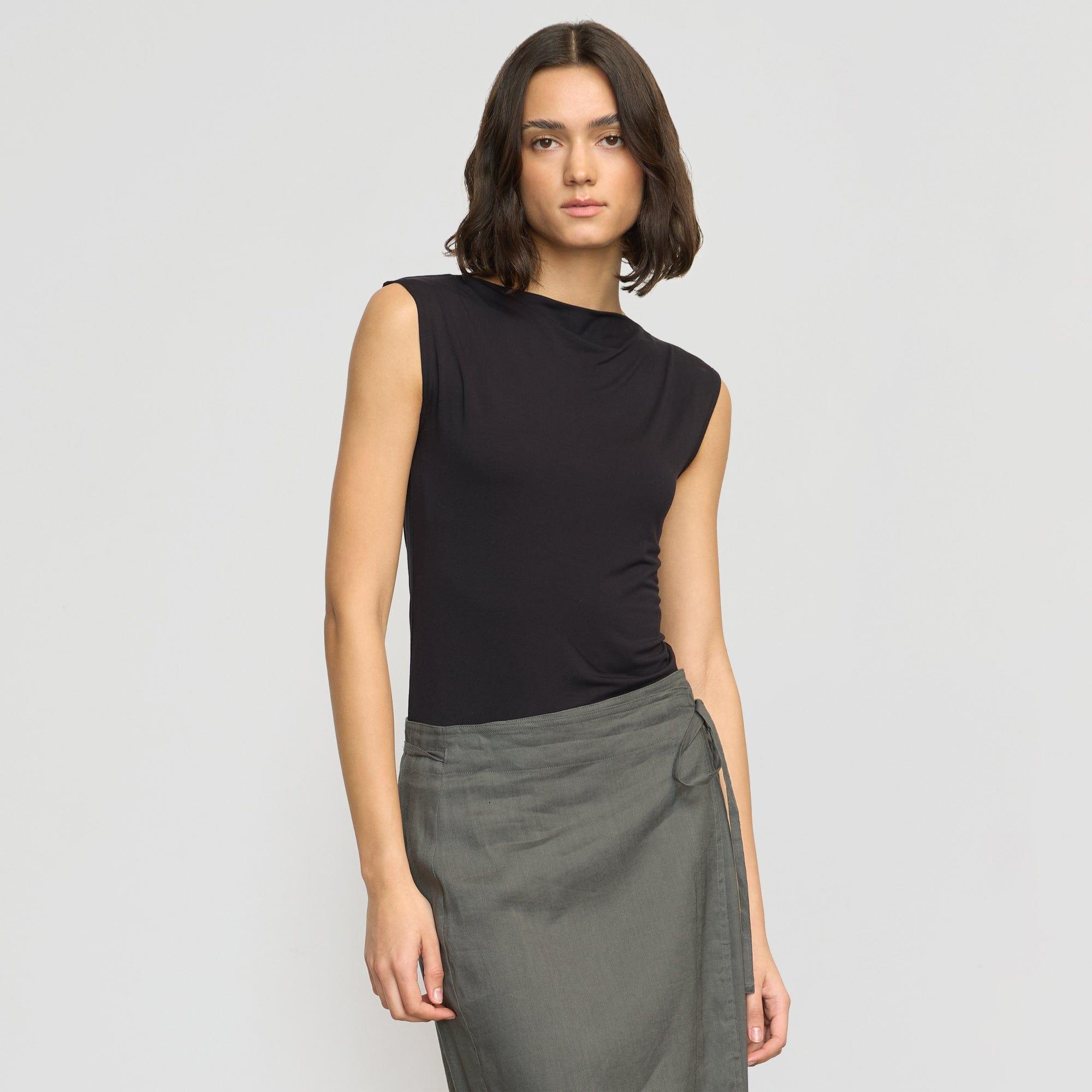 Esme Sleeveless Slit-Neck Tank Product Image