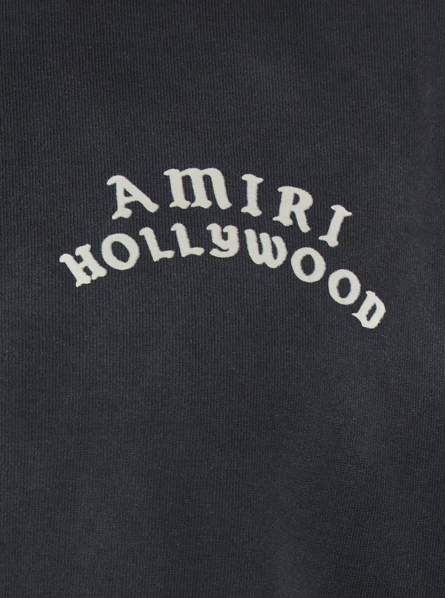 AMIRI Black Crewneck T-shirt With Logo Lettering On Front And Rear Product Image