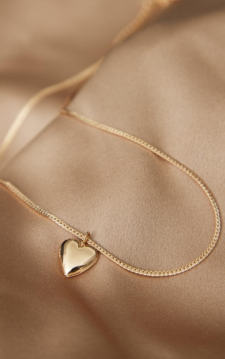 Gold Locket Snake Chain Necklace Product Image