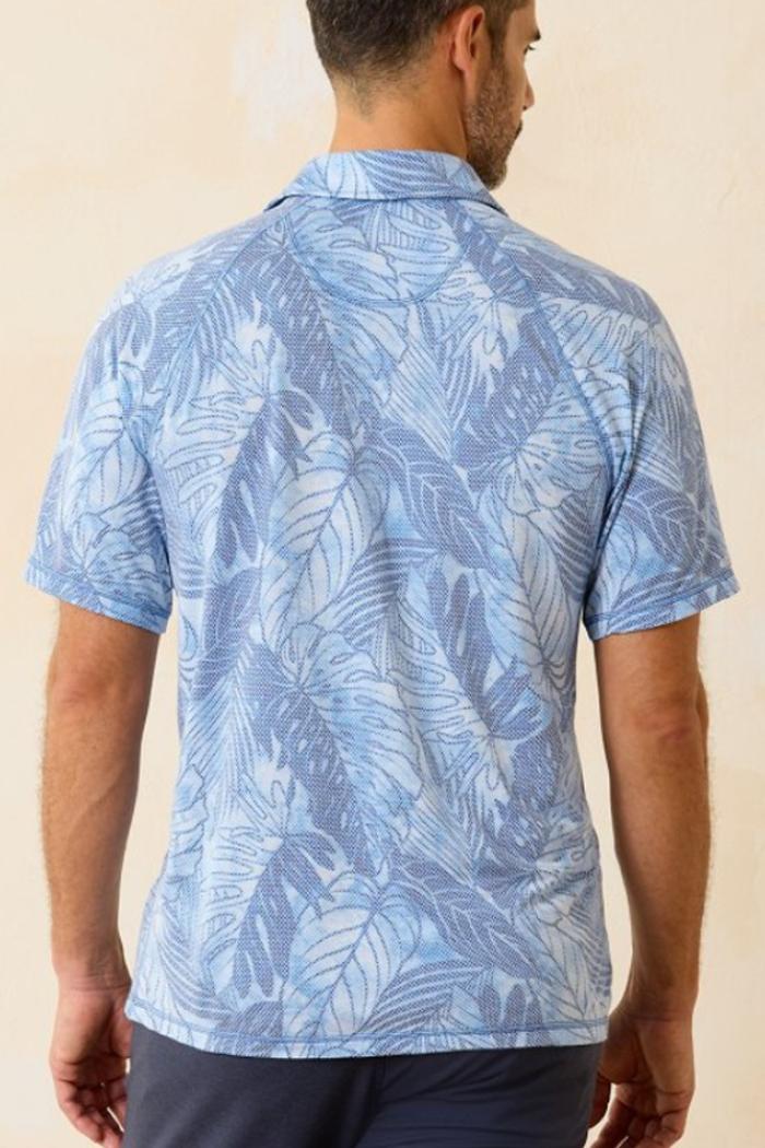 Tie Dye Fronds Polo- Blue Lapis Product Image