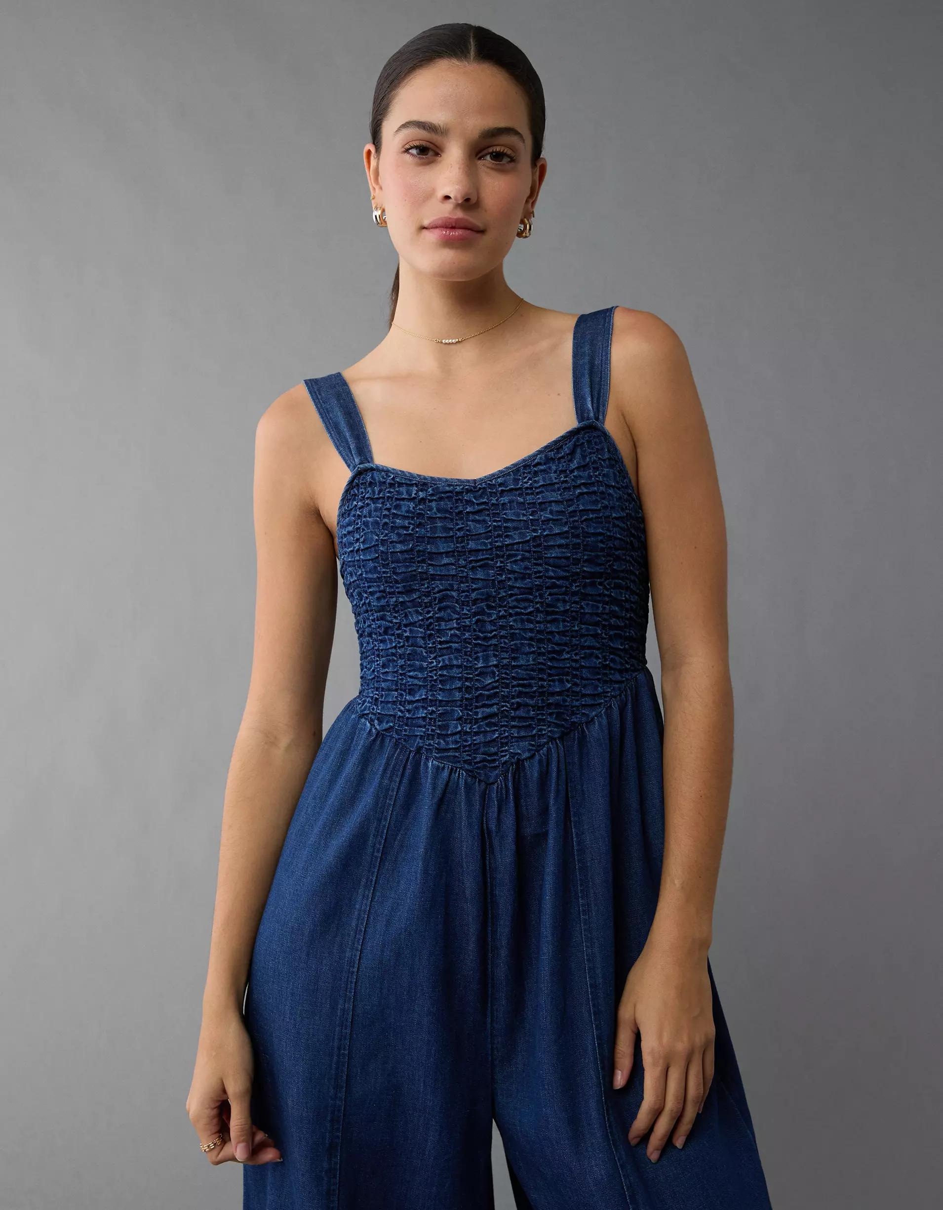 AE Smocked Sweetheart Jumpsuit Product Image