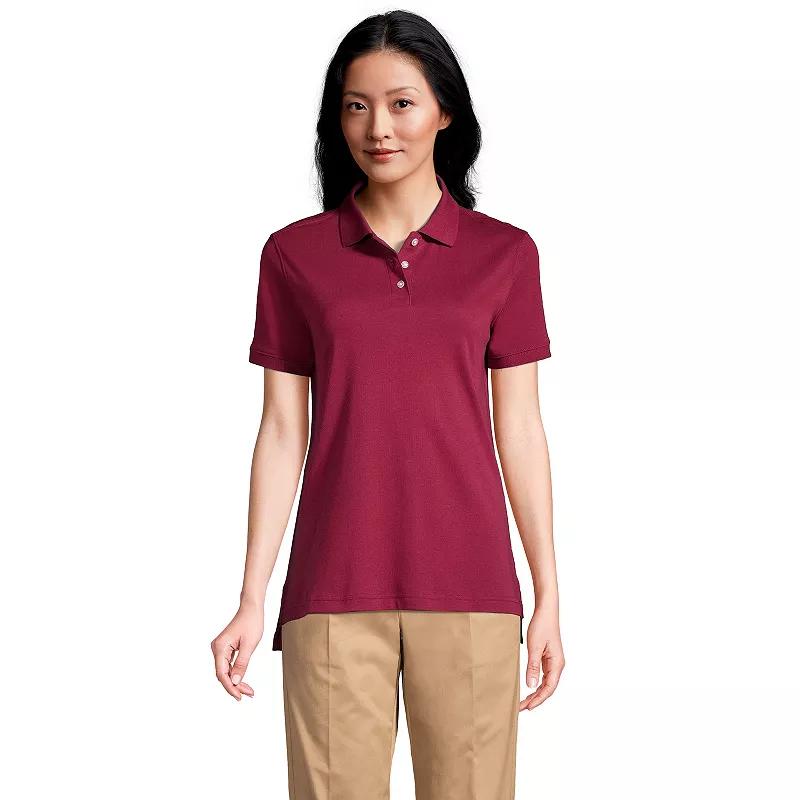 Women's Lands' End School Uniform Classic Short Sleeve Interlock Polo Top,  Product Image
