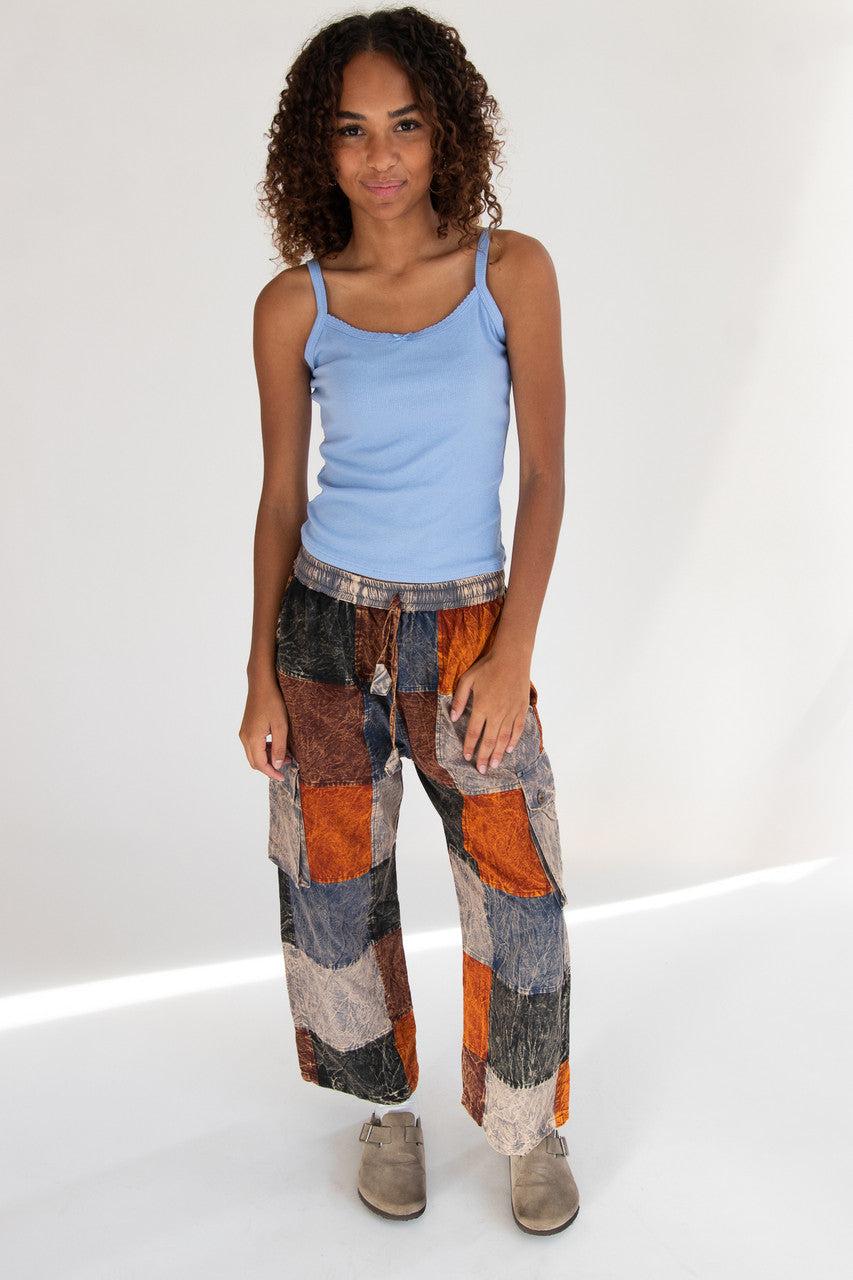 Checker Patchwork Pants Product Image