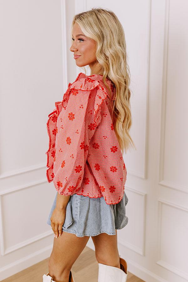Southern Belle Floral Embroidered Top Product Image