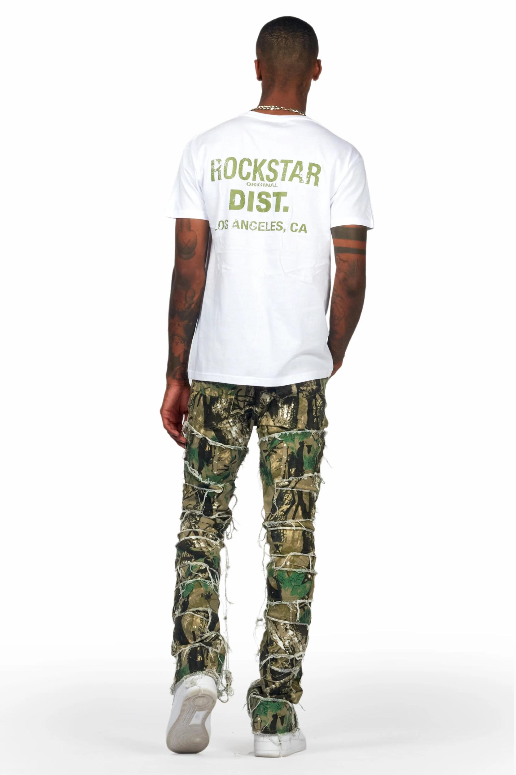 Lake White T-Shirt & Shake Stacked Flare Jean Bundle Male Product Image