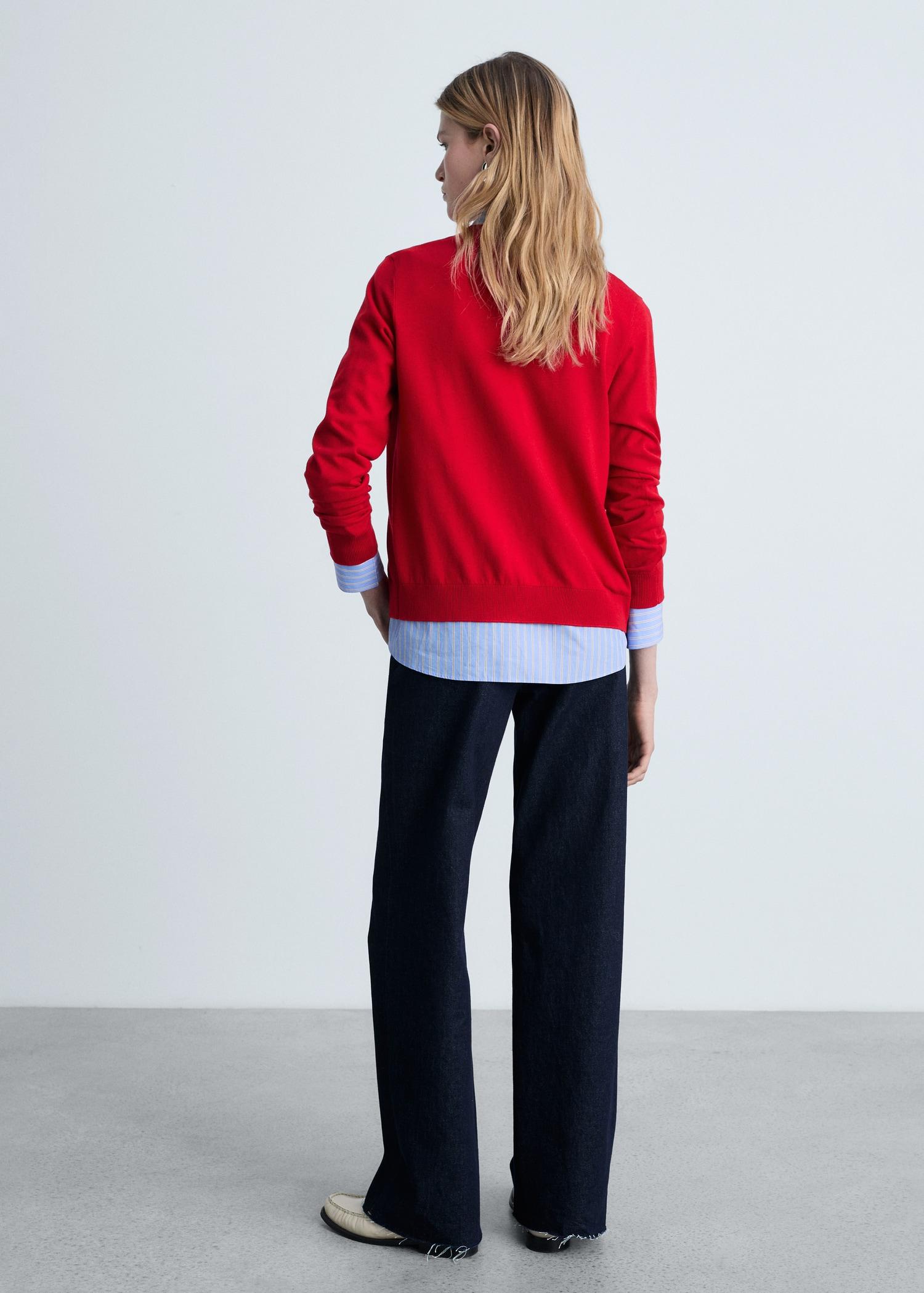 Mulberry silk-blend ribbed cardigan - Women | MANGO USA Product Image