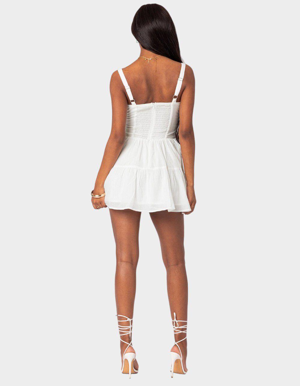 EDIKTED Lenore Cupped Mini Dress - WHITE Product Image