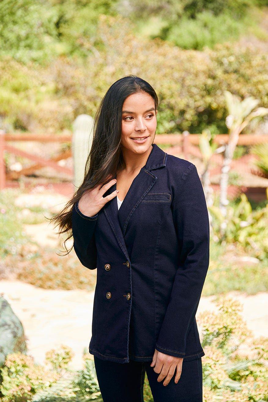 Westport Double Breasted Denim Blazer Product Image