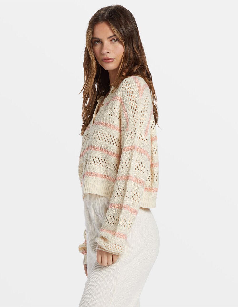 BILLABONG Mia Womens Boxy Sweater - WHITE COMBO Product Image