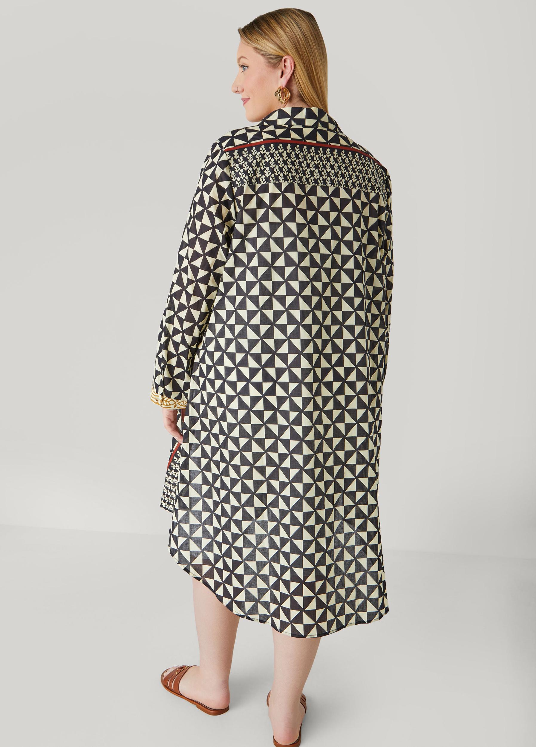 Geo Cotton Duster Shirt Product Image